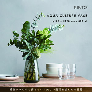 y݌Ɍz֑}t[x[X k͔| KINTO Lg[ AQUA CULTURE VASE L 830ml 20843 20844 20846 ANA J`[ ׁ[X ԕr KX Lb`  ͔| A qVX Vv