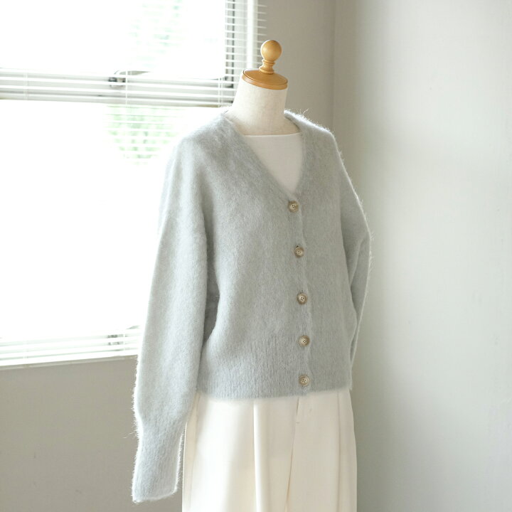 楽天市場】comm. arch. コムアーチ モヘヤ カーディガン 2024AW ブルー 