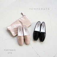 TEMPERATE テンパレイト UTA レインシューズ スリッポン ポータブル ポーチ付き ローファー レディース …