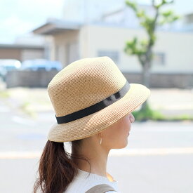 CLASKA 洗えるペーパーブレードハット BRIM plus クラスカ レディース 洗えるハット 日本製 ポリエステル 帽子 春 夏 秋 運動会 洗える 麦わら帽子 つば広 小顔 リボン 自転車 ストロー ハット レディース帽子 蒸れない 日よけ 可愛い 母の日 紫外線対策 おしゃれ