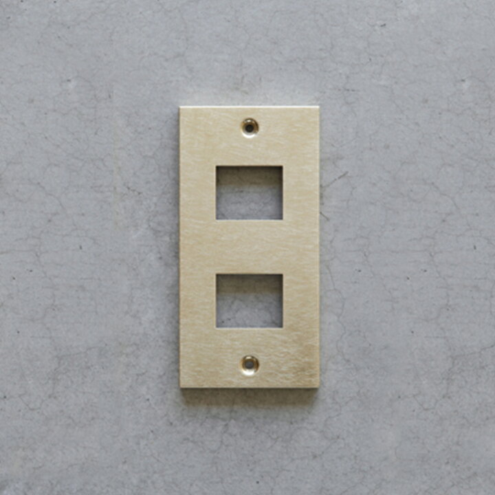 楽天市場 5枚セット 照明スイッチ コンセントカバー スイッチカバー おしゃれ プレート Sml エスエムエル 真鍮 ブラス 2口 2穴 スイッチプレート コンセントプレート シンプル リノベーション 電気 住宅 店舗用 交換 インテリア雑貨mercato メルカート