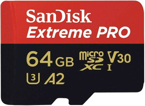 �ySanDisk�z �T���f�B�X�N microSDXC 64GB SanDisk �T���f�B�X�N Extreme PRO UHS-1 U3 V30 4K Ultra HD