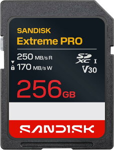 �ySanDisk�z �T���f�B�X�N SD�J�[�h 256GB Extreme PRO SDXC UHS-I U3 V30 Class10 �ő�250MB/s �ő�170MB/s 4K UHD �t��HD �f�W�^����� �~���[���X �r�f�I�J����