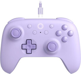 【8bitdo】 Ultimate 2C Windows PC および Android 用有線コントローラー。1000Hz ポーリング レート、ホール効果ジョイスティックとホール トリガー、再マッピング可能な L4/R4 バンパーを搭載（Purple)
