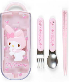 【レビュー投稿で次回使えるクーポンプレゼント中！】サンリオ SANRIO マイメロディ マイメロちゃん レリーフ付きランチトリオセット 013846 お箸 スプーン フォーク 子供 キッズ カトラリー