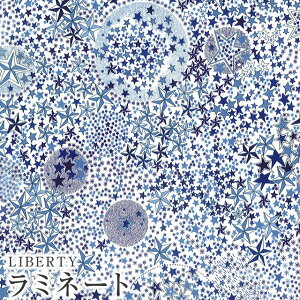 LIBERTY FABRICS リバティプリント 国産つや消しラミネート(ビニールコーティング生地)【エターナル】<Adelajda>(アデラジャ)【ブルー】MATLAMI3631256LDE
