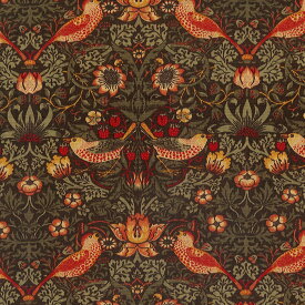 moda fabrics(モダ・ファブリックス)William Morris ウィリアムモリス シーチング生地＜STRAWBERRY THIEF 1883＞（ストロベリーシーフ）PINEパイン 33490-19