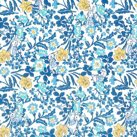 ピーターラビット™×リバティファブリックス LIBERTYリバティプリント 国産タナローン生地＜Walker Rabbits＞(ウォーカー・ラビッツ)【ブルー】DC30741-J20D Peter Rabbit™