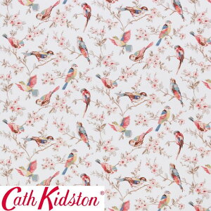 Cath Kidston キャスキッドソン 生地 コットンファブリック＜British Birds Pastel＞(ブリティッシュバーズ パステル)鳥 BRITISH-BIRDS