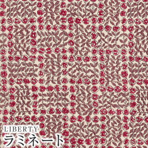 LIBERTY FABRICS リバティプリント 国産つや消しラミネート(ビニールコーティング生地)【エターナル】<SleepingRose>(スリーピングローズ)【レッド】MATLAMI3630275BE