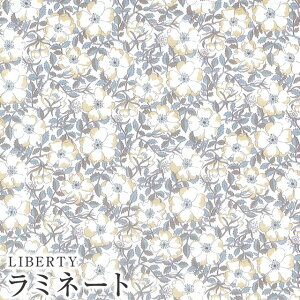 LIBERTYリバティプリント 国産つや消しラミネート(ビニールコーティング生地)【エターナル】<May Morris>(メイモリス)【ライトグレー】MATLAMI1229214XE