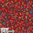 【エントリーでP10倍】LIBERTYリバティプリント 国産つや消しラミネート(ビニールコーティング生地)＜Magical Forest＞(マジカルフォレスト)【レッド】MATLAMI3631293-C