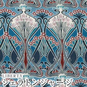 LIBERTYリバティプリント 国産シェラトンジャージ(タナジャージ)生地 60/2天竺<Ianthe>(アイアンシ)3632001BK