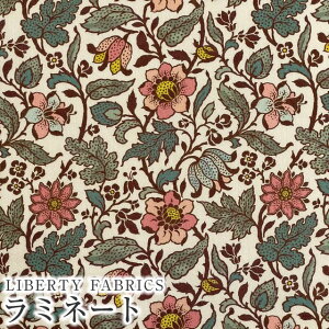 LIBERTYリバティプリント 国産つや消しラミネート(ビニールコーティング生地)【エターナル】<Emery Walker>(エメリーウォーカー)【ピンク】MATLAMI36302103CE