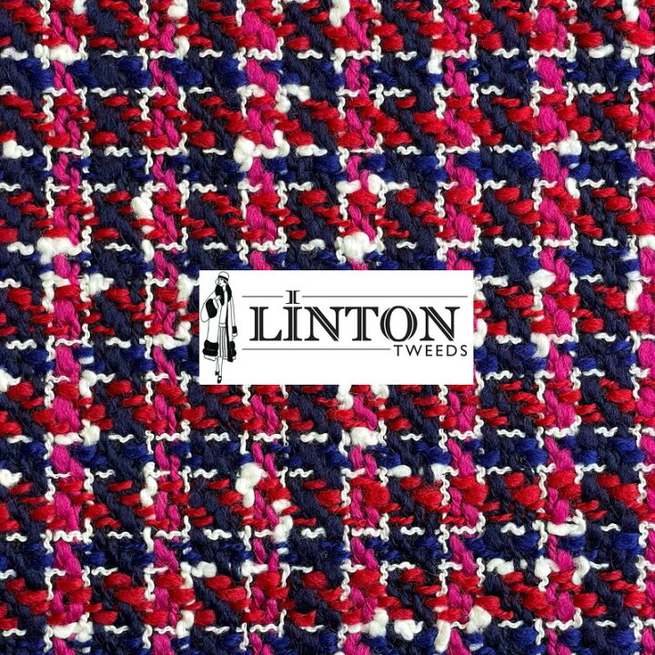 楽天市場】LINTONリントン シャネルツイード生地 ＜Ring Slab-C 