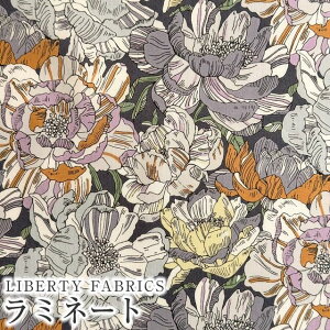 LIBERTY FABRICS リバティプリント 国産つや消しラミネート(ビニールコーティング生地)<Blackburn>(ブラックバーン)【グレー】MATLAMI3631226XE