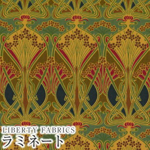 LIBERTY FABRICS リバティプリント 国産つや消しラミネート(ビニールコーティング生地)<Ianthe>(アイアンシ)【ベージュブラウン】MATLAMI3632001KE