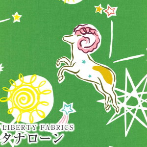 LIBERTY FABRICS リバティプリント イタリア製タナローン生地<Surrealist Sky>(シュールレアリスト・スカイ)【グリーン】《2025SS RETOLD 150TH ANNIVERSARY COLLECTION》3635112-25AU