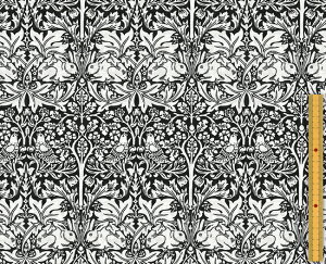 moda fabrics(_Et@ubNX)William Morris EBAX V[`OnBrother Rabbit(uU[rbg)BLACK(ubN)8211-35