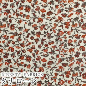 LIBERTYリバティプリント イタリア製タナローン生地＜Eleanor's Orchard＞(エレノアズ・オーチャード)【オレンジ】3634295-24CU《2024AW The Curated Floral》