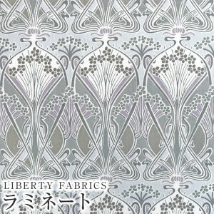 LIBERTYリバティプリント 国産つや消しラミネート(ビニールコーティング生地)<Ianthe>(アイアンシ)【グレー】MATLAMI3632001-J24D