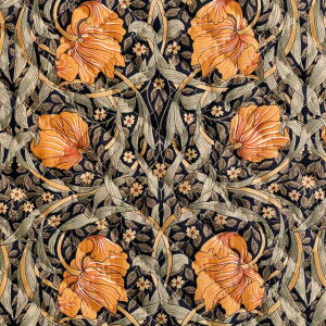 【BEST OF MORRISキルティング】moda fabrics(モダ・ファブリックス)William Morris ウィリアムモリス シーチングキルティング生地<Pimpernel>(ピンパネル)<BLACK(ブラック)>8365-11Q