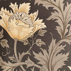 moda fabrics(_Et@ubNX)William Morris EBAX V[`OnAnemone(All)CHARCOAL `R[ 8380-16