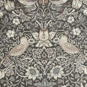 moda fabrics(_Et@ubNX)William Morris EBAX V[`OnStrawberry Thief(Xgx[XB[t)D_ CHARCOAL `R[ 8382-14