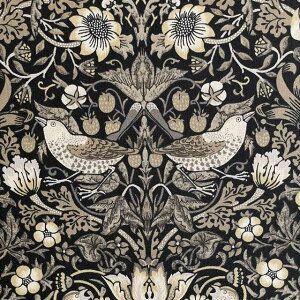 moda fabrics(_Et@ubNX)William Morris EBAX V[`OnStrawberry Thief(Xgx[XB[t)D_ EBONY G{j[ 8382-16