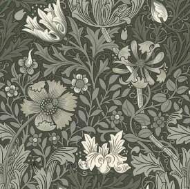 moda fabrics(モダ・ファブリックス)William Morris ウィリアムモリス シーチング生地＜Compton＞（コンプトン）CHARCOAL チャコール 8383-14