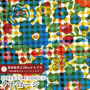LIBERTY FABRICS ���o�e�B�v�����g �C�^���A���^�i���[�����n��Betsy Check��(�x�b�c�B�E�`�F�b�N)�y�C�G���[×�u���[�ԁz�s2026SS Floral Rebellion�t36361039-26CU