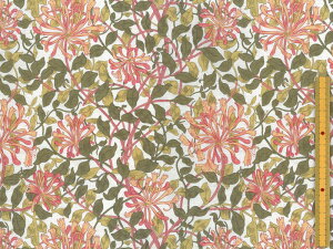 moda fabrics(モダ・ファブリックス)William Morris ウィリアムモリス シーチング生地<Honeysuckle>(ハニーサックル)FROST WHITE フロストホワイト 8362-51
