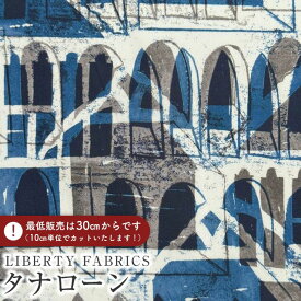 LIBERTY FABRICS リバティプリント イタリア製タナローン生地＜Havinden Tudor＞(ハヴィンデン・チューダー)【ネイビー】《2025AW From the Studio》3635245-25AU