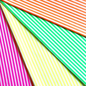 ネオンカラーストライプ オックス生地 蛍光プリント 4mmストライプ ピンク/イエロー/グリーン/オレンジ 綿100% 日本製 MADE IN JAPAN HSK995