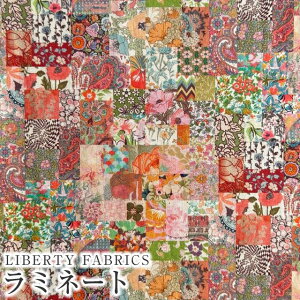 LIBERTY FABRICS リバティプリント イタリア製つや消しラミネート(ビニールコーティング生地)<Archive Patchwork>(アーカイブ・パッチワーク)【ピンク】《2025SS RETOLD 150TH ANNIVERSARY COLLECTION》MATLAMI3635