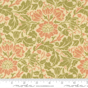 moda fabrics(���_�E�t�@�u���b�N�X)William Morris �E�B���A�������X �V�[�`���O���n��Flowering Scroll Florals���i�t���������O�E�X�N���[���E�t���[�����Y�j�}���`�J���[ �yMorris Muse�z13384-11