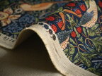 moda fabrics(モダ・ファブリックス)William Morris ウィリアムモリス オックス生地＜Strawberry Thief＞(ストロベリースィーフ)いちご泥棒＜MULTIC BLUE(マルチックブルー)＞8176-44T