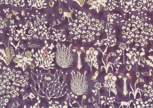 LIBERTYリバティプリント 国産つや消しラミネート(ビニールコーティング生地)【エターナル】<Yoshie>(グレー)MATLAMI3630278AE リバティ 生地