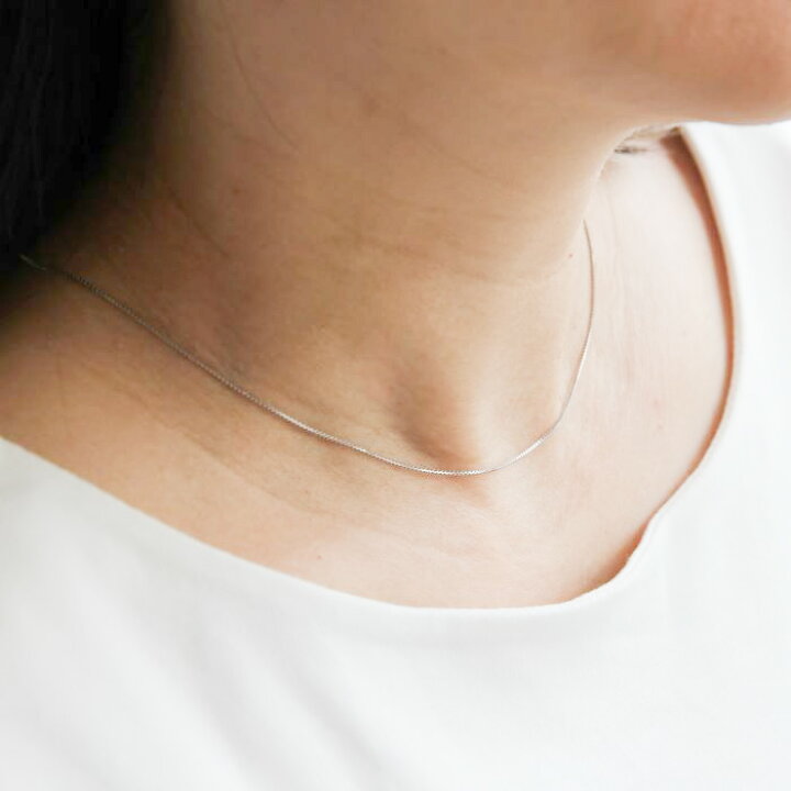 楽天市場】ネックレス フリーチェーン ベネチア プラチナ Pt850 0.8mm 