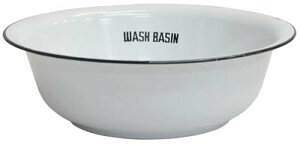 ホーローウォッシュベイシン HS889 【アクシス Homestead】 ホームステッド ホーロー製 ウォッシュベイシン 洗面器 ナチュラル雑貨 キッチン雑貨 ホウロウ雑貨 琺瑯 ホワイト