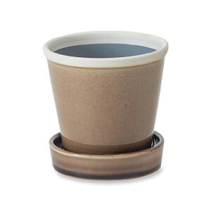 植木鉢 おしゃれ 陶器鉢 フラワーポット パステルカラー カラフル 皿付き 室内 径10cm 高10cm 底穴あり ホワイト イエロー ブラック グレー ターコイズ glossy pot 10