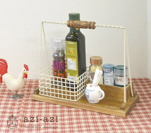 スパイスラックハンドル アンティーク風 azi-azi アジアジ マルチラック スパイスラック キッチンラック キッチン収納 シェルフ 調味料棚食器棚 台所 コンパクト 省スペース【ポイント10倍】