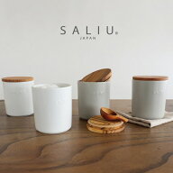 ＼楽天1位／ キャニスター お塩 砂糖 陶器 BS10/チーク材/ラウンド/円/陶器製/日本製/ロロ/LOLO/保存容器…