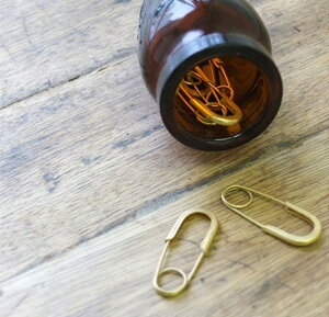 ブラス セーフティピン 6個セット Horn Please 志成販売 素朴 手作り 安全ピン ストールピン ショールピン ブローチピン ピン 安全ピン かわいい おしゃれ ブローチピン 306485