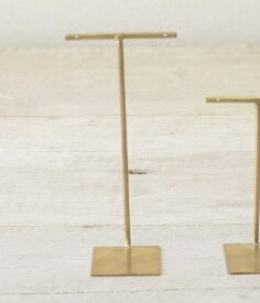 ブラス アクセサリー スタンド L 12.5cm Horn Please 志成販売 ブラス BRASS 真鍮 アクセサリースタンド ピアスホールあり Lサイズ アクセサリーホルダー ピアススタンド ネックレススタンド アクセサリー収納【あす楽対応】 307001