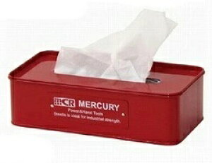 マーキュリー ブリキティッシュボックス mercury ティッシュケース ブリキ おしゃれ ふた付き ティッシュ ティッシュペーパー キッチン 台所 リビング ダイニング 洗面所 ふた フタ 【ギフト