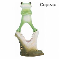 Copeau コポー ワニと絶体絶命カエル わに ワニ 蛙 かえる 置物 マスコット ダイカイ 雑貨 小物 オブジェ…