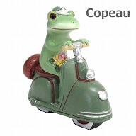 コポー Copeau レトロバイクとカエル レトロ バイク 乗り物 72677 小物 オブジェ カエル 置き物 置物 蛙 …
