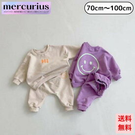 ベビー服 ベビー セットアップ ルームウェア スウェット パジャマ 女の子 男の子 秋 冬 秋冬 春 秋服 冬服 春服 70 80 90 100 トレーナー 長ズボン 部屋着 スエット ジャージ ニコちゃん 長袖 赤ちゃん あったか 0歳 1歳 2歳 3歳