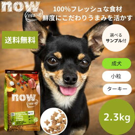 【選べるサンプル3個プレゼント付き】ナウフレッシュ スモールブリード アダルト 2.3kgNOW FRESH 小型犬 正規品 ドッグフード ペットフード ドライフード グレインフリー 成犬用　ナチュラル　ターキー 小粒　 送料無料